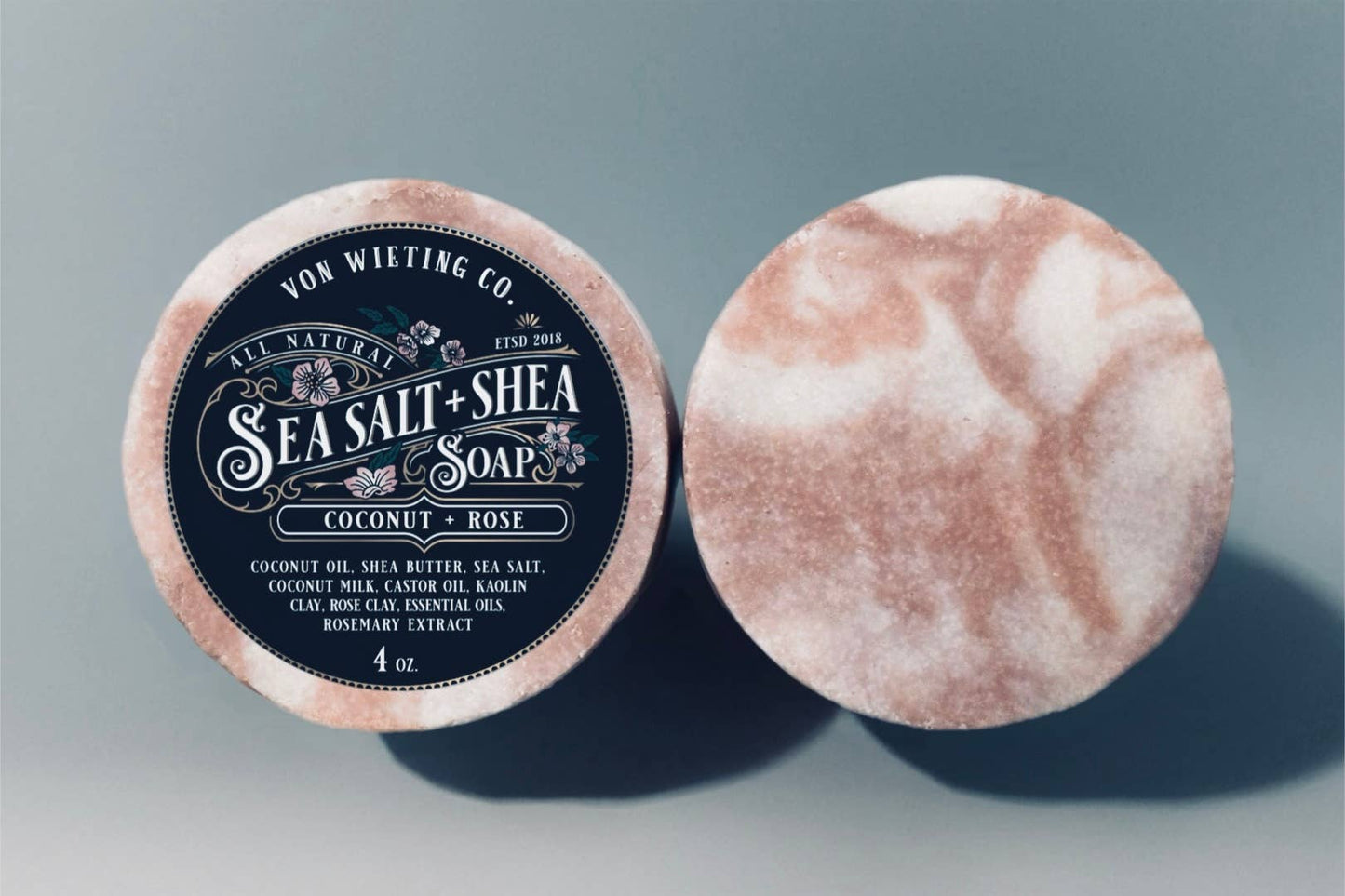 Coconut + Rose Sea Salt & Shea Soap
