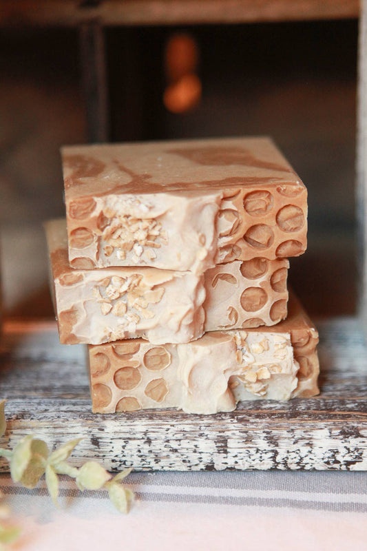 Oatmeal, Goats Milk & Honey Cold Process Bar Soap, 4.5 oz.