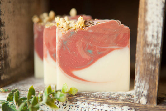 Peony & Amberwood Cold Process Bar Soap, 4.5 oz.