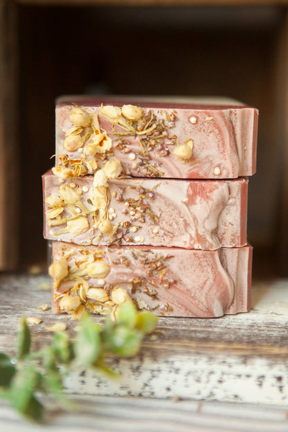 Peony & Amberwood Cold Process Bar Soap, 4.5 oz.