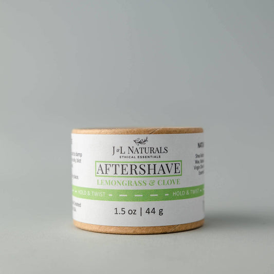 Aftershave Rub - natural,vegan and hydrating post shave balm: Lemongrass & Clove