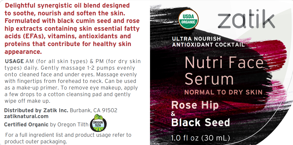 Nutri Face Serum, Rose Hip & Black Seed Antioxidant Cocktail