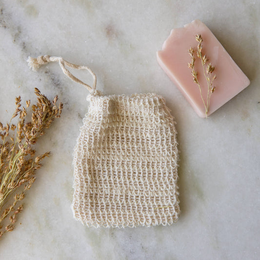 Sisal Soap Saver Bag—Exfoliating Soap Pouch (Unpackaged)