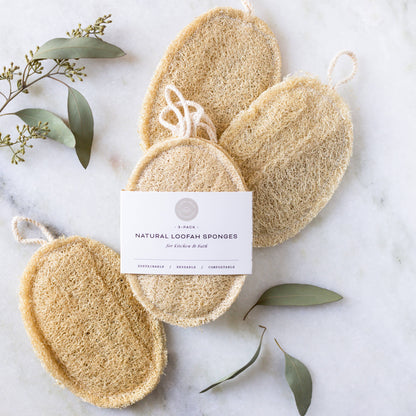 Double Layer Large Natural Loofah Sponge
