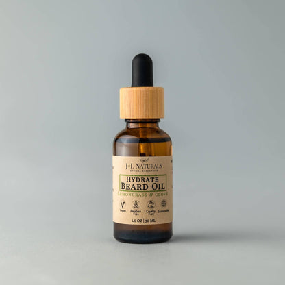 Natural Beard Oil - 3 regimens: Lemongrass & Clove / Hydrate