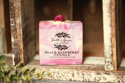 Black Raspberry Vanilla Cold Process Bar Soap, 4.5 oz.