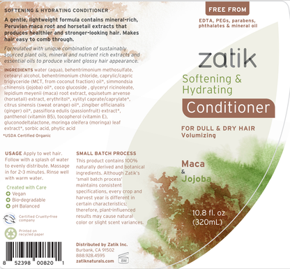 Softening & Hydrating Conditioner, Maca & Jojoba, 10.8 oz
: 10.8 FL OZ