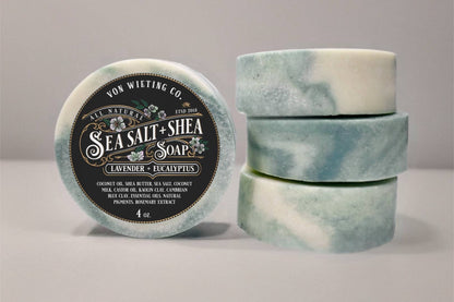 Lavender + Eucalyptus Sea Salt & Shea Soap