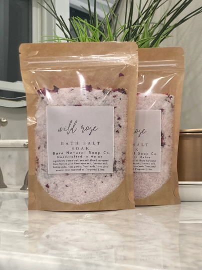 Botanical Bath Salt Soak | Therapeutic Bath Salt Soak: Wild Rose