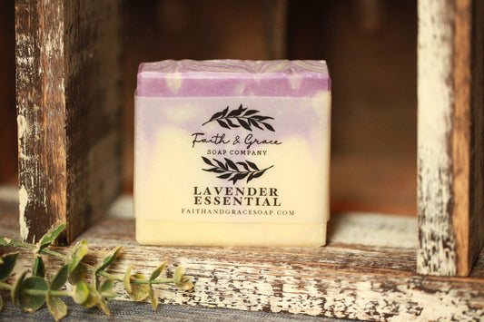 Lavender Essential Oil Cold Process Bar Soap, 4.5 oz.