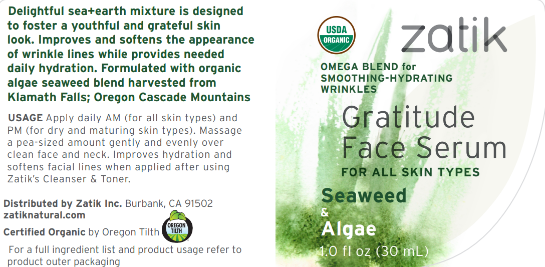 Gratitude Face Serum, Seaweed & Algae Omega Blend, 1 oz
