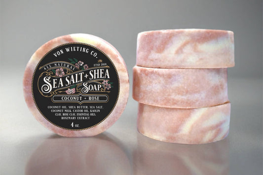 Coconut + Rose Sea Salt & Shea Soap