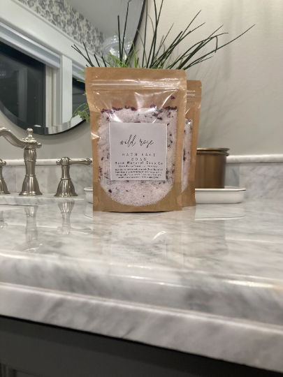 Botanical Bath Salt Soak | Therapeutic Bath Salt Soak: Wild Rose